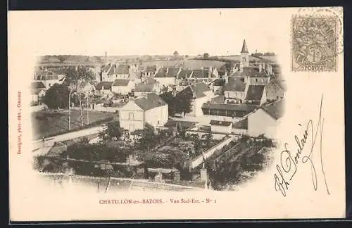 AK Châtillon-en-Bazois, Vue Sud-Est