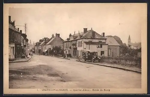 AK Châtillon-en-Bazois, Quartier d`Aron, Entrée du Bourg