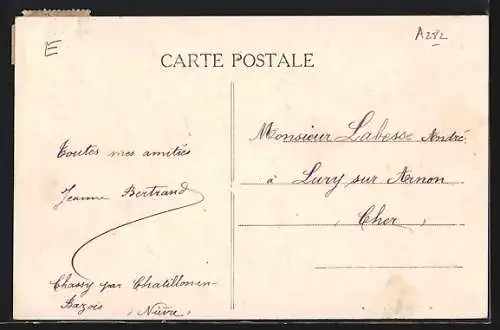 AK Chatillon, Passerelle de l`Oeufllou avec des promeneurs