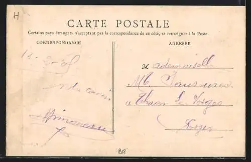 AK Fourchambault, La Poste au coin de la rue avec arbres en hiver