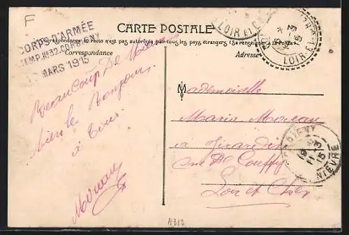 AK Corbigny, Rue des Forges animée avec boutiques et passants