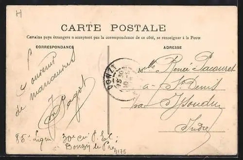 AK Alligny-Cosne, Route de Bouchy avec habitants devant les maisons