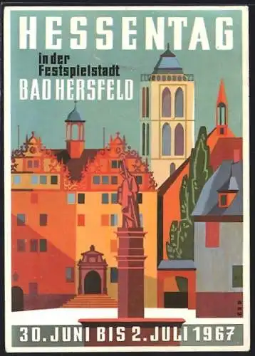 AK Bad Hersfeld, Hessentag 1967, Ortsansicht
