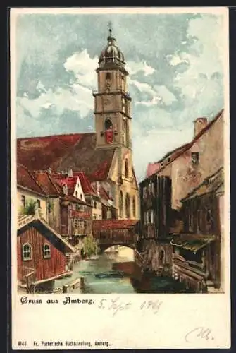 Lithographie Amberg, Teilansicht