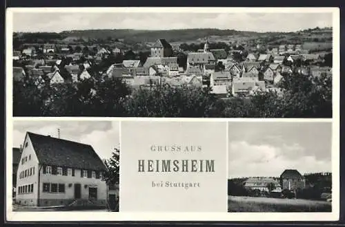 AK Heimsheim bei Stuttgart, Gasthof und Metzgerei zum Adler, Bes. Wilh. Klingel