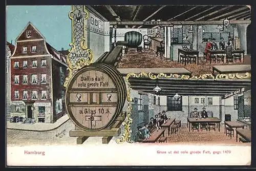 AK Hamburg, Gasthaus Soltlwedel, Schopenstehl 18