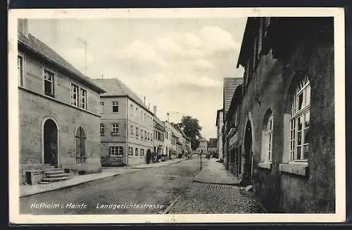 AK Hofheim / Mainfranken, Partie in der Landgerichtsstrasse