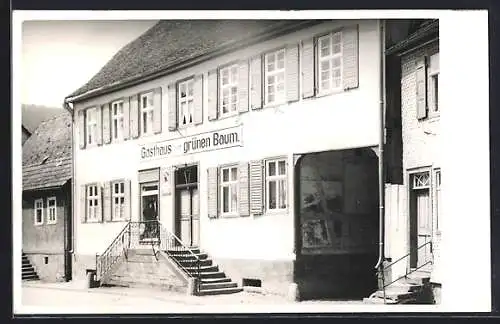 Foto-AK Bieber / Biebertal, Gasthaus zum grünen Baum