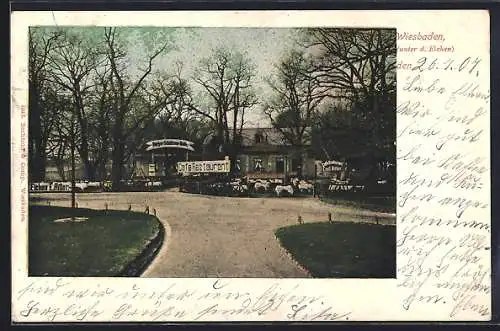 AK Wiesbaden, Restaurant Unter den Eichen, Inh.: E. Ritter