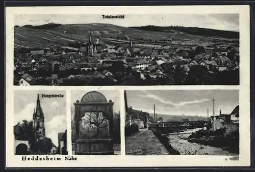 AK Heddesheim /Nahe, Hauptstrasse, Totalansicht