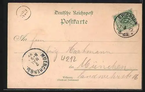 Lithographie St. Johann b. Saarbrücken, Erstürmung des Spicherer Berges