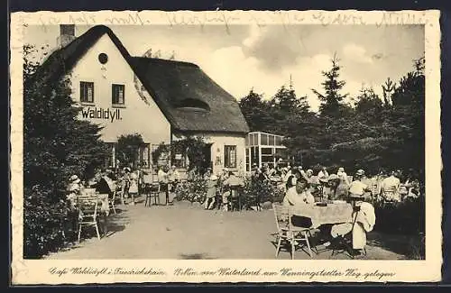 AK Friedrichshain / Sylt, Cafe Waldidyll