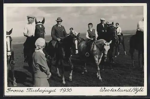 Foto-AK Westerland /Sylt, Die grosse Fuchsjagd 1936, Schützenfest