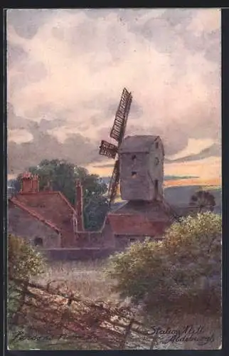 Künstler-AK Aldeburgh, Station Mill