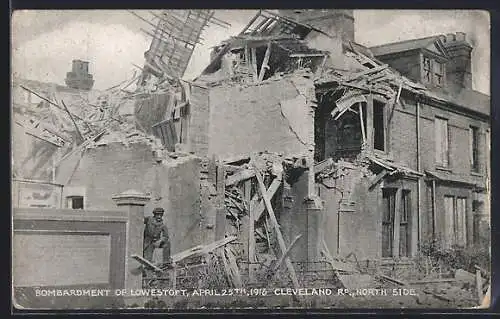 AK Lowestoft, Bombardment of Cleveland Rd., North Side