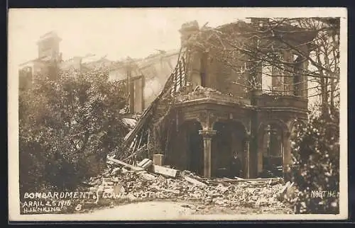 AK Lowestoft, House after Bombardment