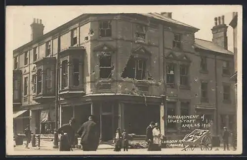 AK Lowestoft, Bombardment, April 1916