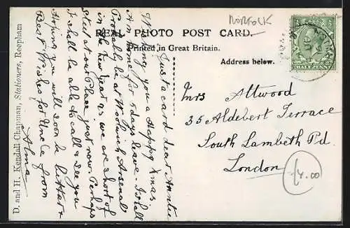 AK Reepham, Market Place, Moor, Hackford & Reepham Churches, Cattle-Market