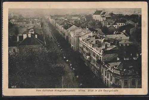 AK Wilna, Georgstrasse mit Synagoge