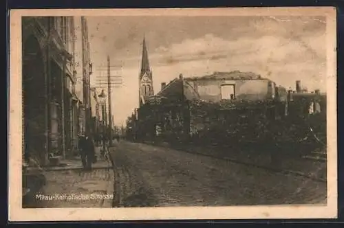 AK Mitau, Blick in die Katholische Strasse