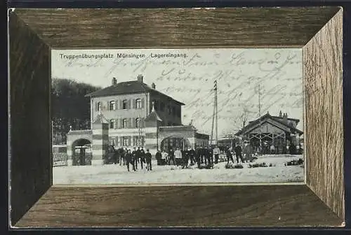 AK Münsingen, Truppenübungsplatz, Lagereingang