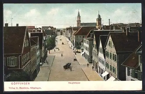AK Göppingen, Blick in die Hauptstrasse