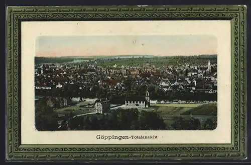 AK Göppingen, Totalansicht aus der Vogelschau
