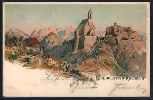 Künstler-AK Edward Theodore Compton: Wendelstein, Kirchlein