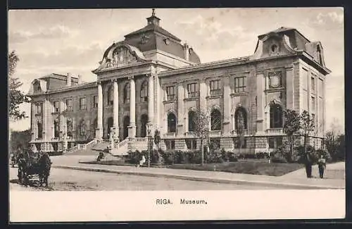 AK Riga, Ortspartie mit Museum