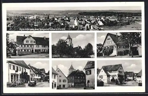 AK Egenhausen bei Nagold /Schwarzwald, Ortsansicht und verschiedene Gebäude
