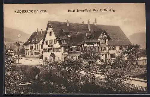 AK Klosterreichenbach, Hotel Sonne-Post von E. Reihling
