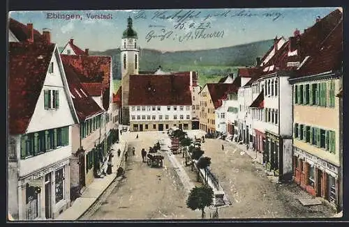 AK Ebingen, Strasse in der Vorstadt