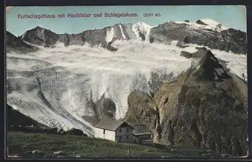 AK Furtschagelhaus mit Hochfeiler und Schlegeiskees