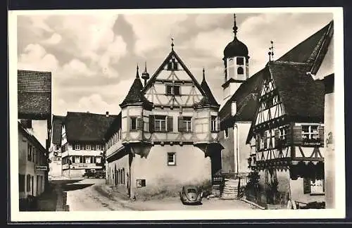 AK Hayingen, Rathaus und Kirche