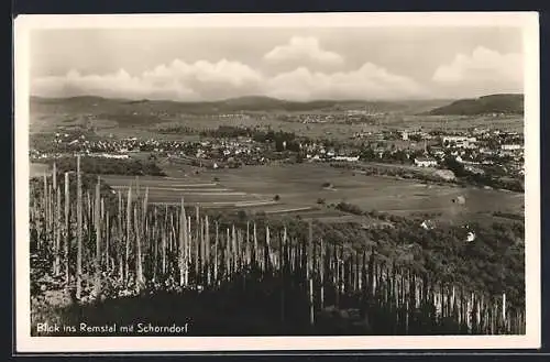 AK Schorndorf / Winterbach, Ortsansicht mit Blick vom Weinberg in das Remstal