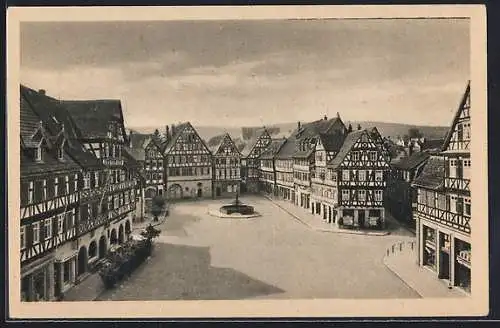 AK Schorndorf / Württ., Marktplatz aus der Vogelschau