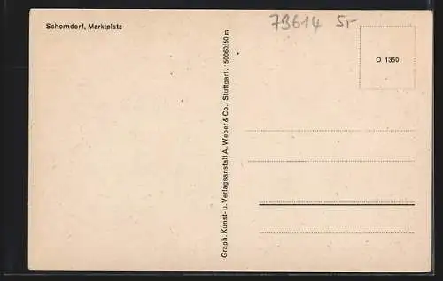 AK Schorndorf / Württ., Marktplatz aus der Vogelschau