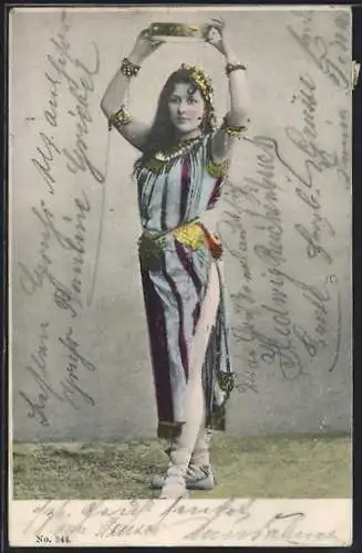 AK Araberin mit Tambourin