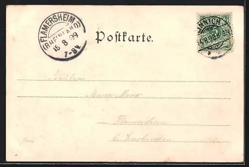 AK Zillerthalerin in Tiroler Tracht mit Stock