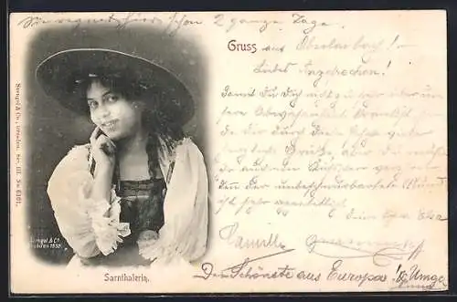 AK Junge Sarnthalerin in Tiroler Tracht