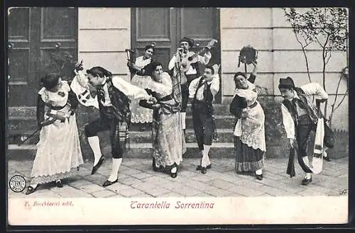 AK Tarantella Sorrentina, Italienischer Volkstanz