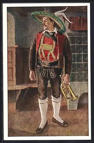 AK Mann in Alpen-Volkstracht