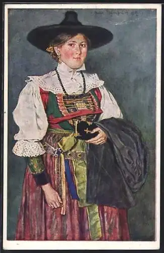 Künstler-AK Italienische Dame in Tracht