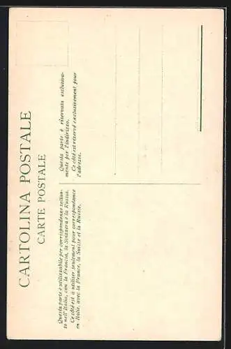 AK Italienerin in Tracht vor blauem Himmel