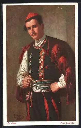 AK Kroatischer Mann in Zarauner-Tracht