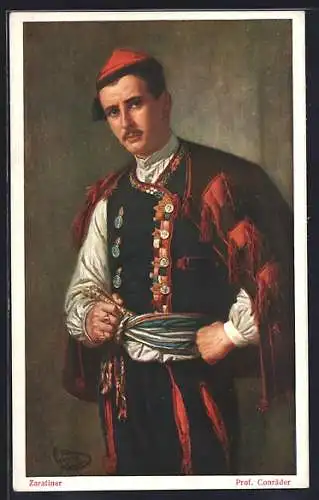 AK Kroatischer Mann in Zarauner-Tracht