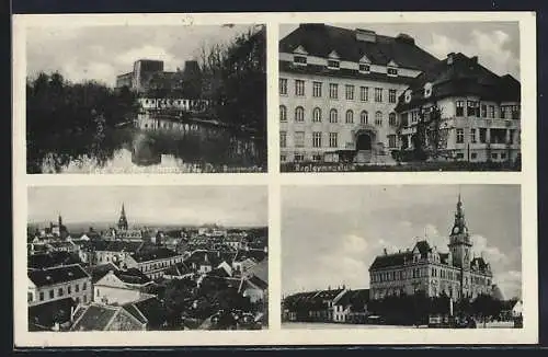 AK Laa a.d. Thaya, Panorama, Burgmotiv, Realgymnasium