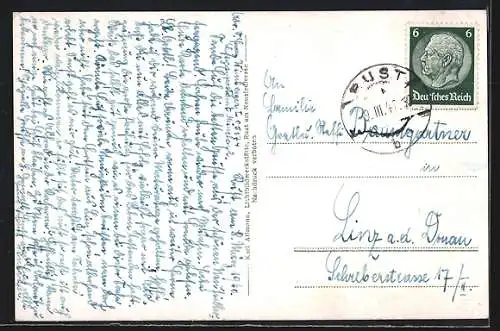 AK Rust, Gasthaus Rathauskeller, Innenansicht, Badeanlage, Ortsansicht, Segelboote