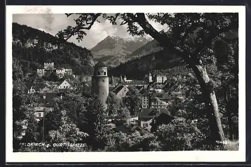 AK Feldkirch, Teilansicht mit Gurtisspitze