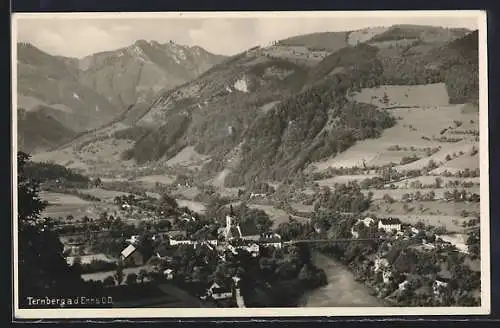 AK Ternberg a.d. Enns, Blick auf den Ort mit Kirche